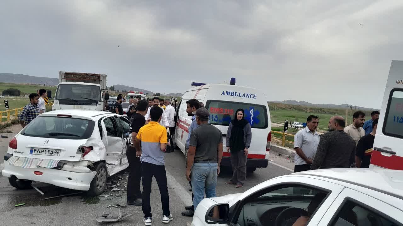 وقوع دو تصادف در خوزستان ۱۳ مصدوم در پی داشت