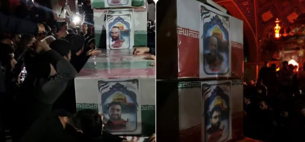 تشییع پیکر شهدای ایرانی در حرم حضرت رقیه (س) + عکس و فیلم