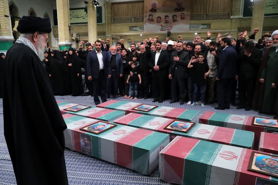 Ayatollah Khamenei Leads Funeral Prayers for 7 IRGC Martyrs