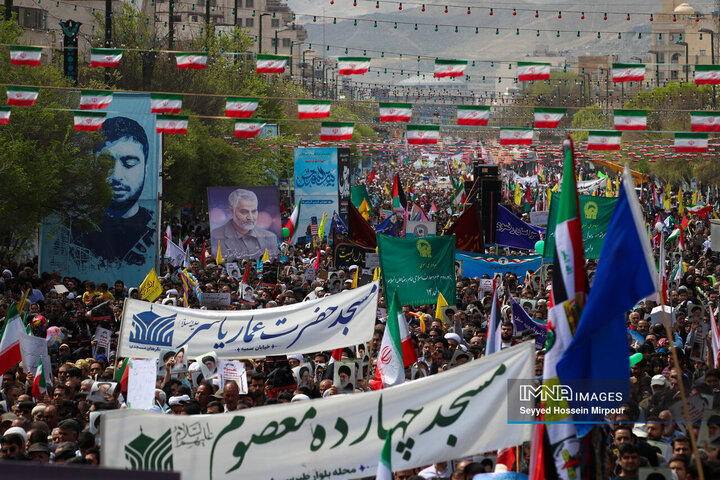 حضور پرشور مردم مشهد در راهپیمایی روز قدس