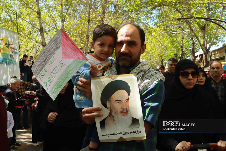 در حاشیه راهپیمایی روز قدس در اصفهان