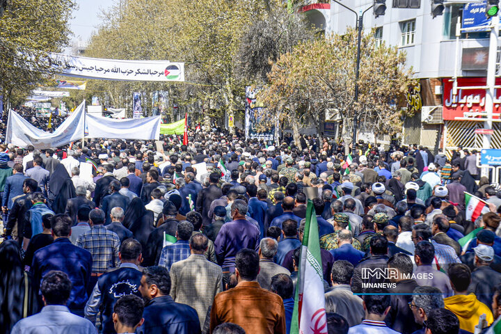 حضور مردم بجنورد در راهپیمایی روز قدس