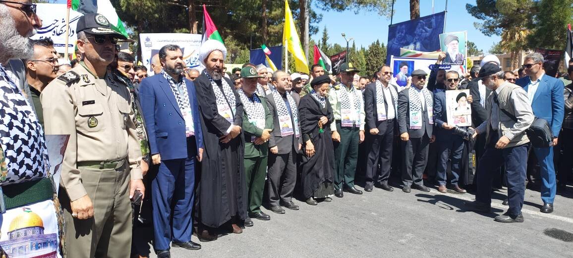 راهپیمایی روز قدس در بیرجند و ۱۰۰ نقطه از استان خراسان جنوبی برگزار شد + فیلم