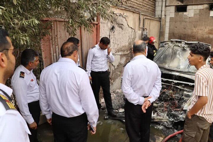قاچاق سوخت یک خودرو و ساختمان را در کرمان به آتش کشید