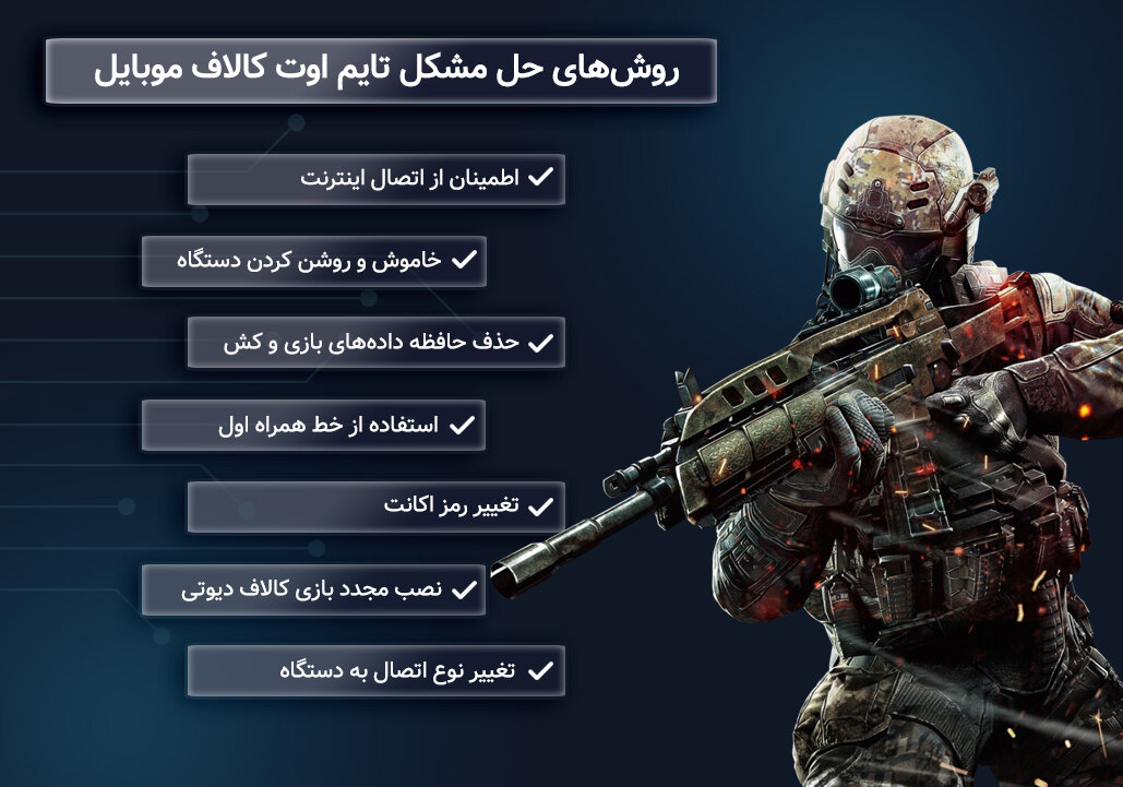 حل مشکل تایم اوت کالاف موبایل در چند ثانیه