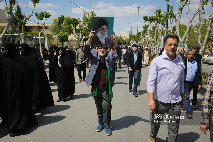 راهپیمایی مردم اصفهان در حمایت از مردم مظلوم غزه