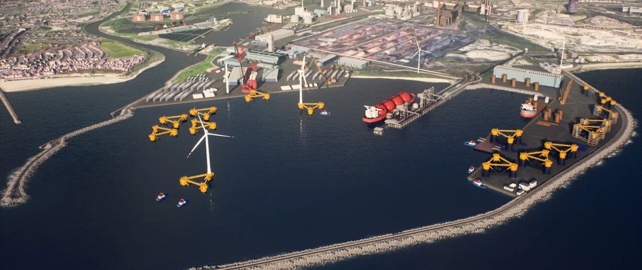 تبدیل بزرگترین بندر زغال‌سنگ به نیروگاه باد دریایی شناور