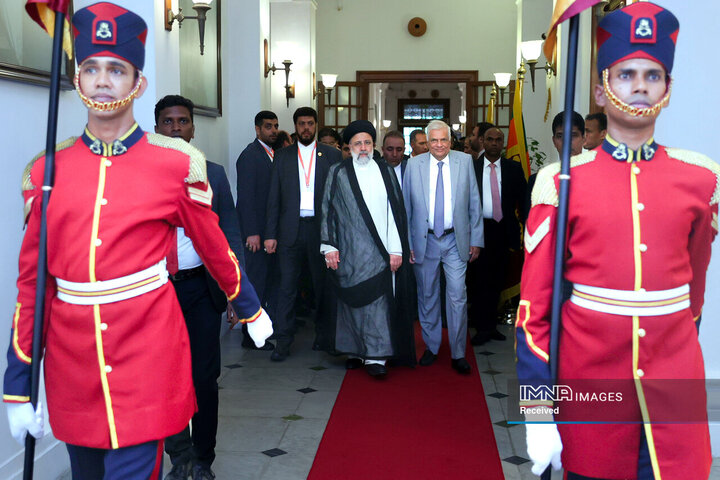 استقبال رسمی از سوی رئیس جمهور سریلانکا