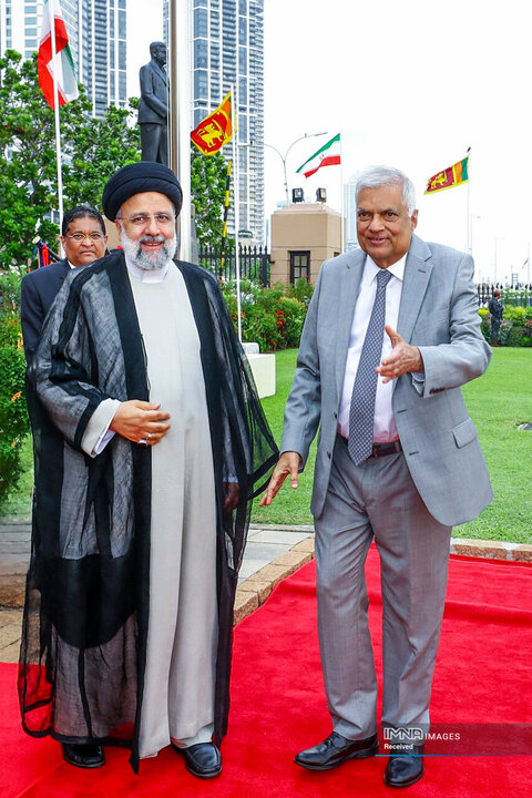 استقبال رسمی از سوی رئیس جمهور سریلانکا