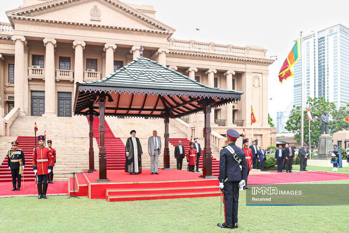 استقبال رسمی از سوی رئیس جمهور سریلانکا