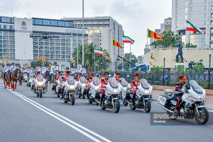 استقبال رسمی از سوی رئیس جمهور سریلانکا