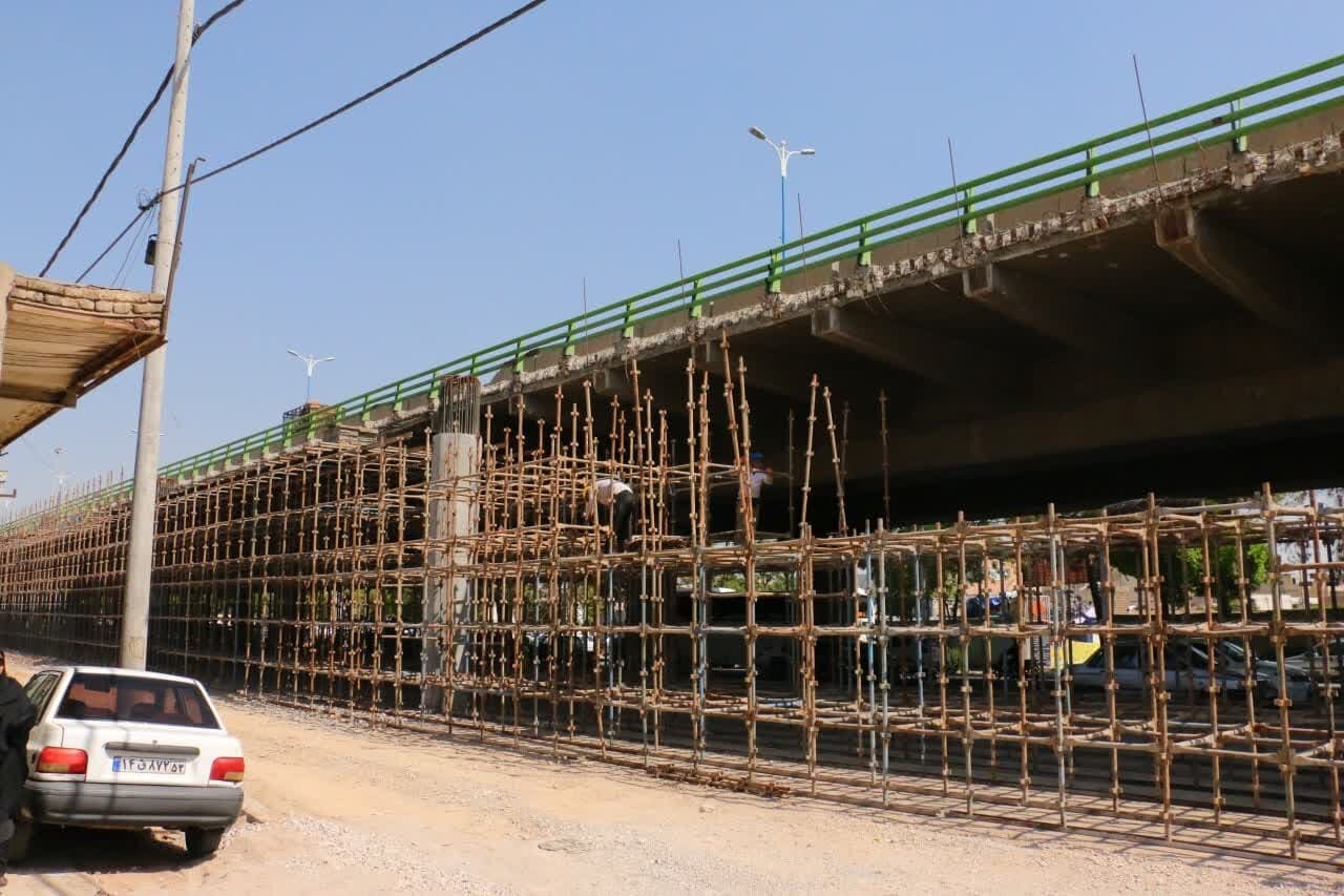 پیشرفت ۴۰ درصدی رمپ خروجی پل امام خمینی (ره)