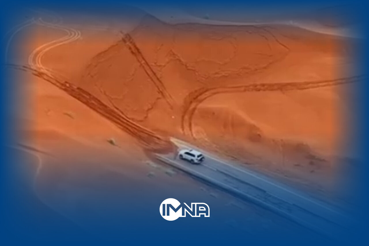 فیلم| فیلمی جالب از جاده آخرالزمانی در حومه ریاض عربستان