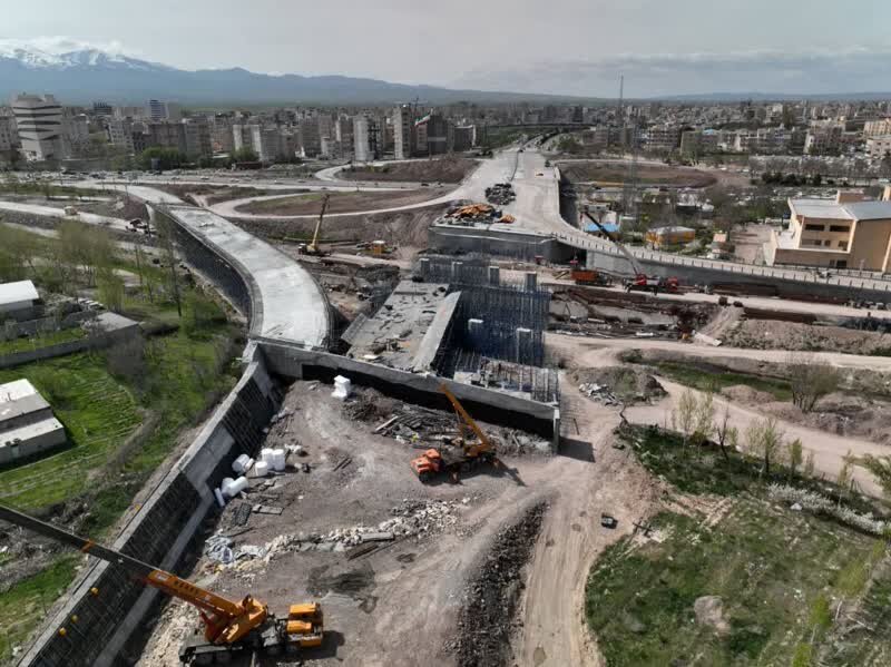 پیشرفت فیزیکی ۸۰ درصدی پل بسیج کلانشهر اردبیل