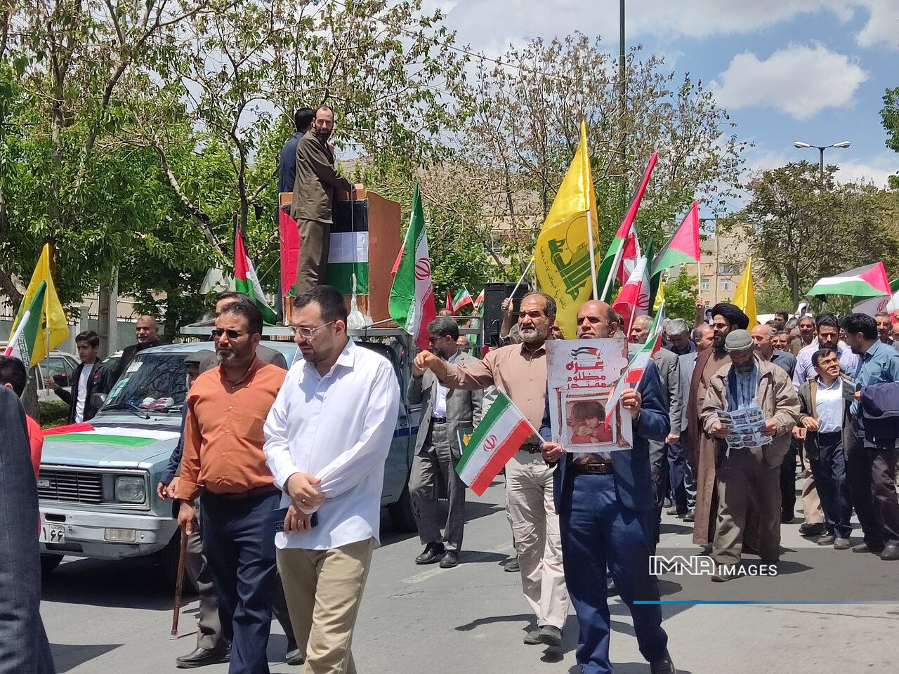 راهپیمایی مردم شهرکرد در اعتراض به جنایت‌های رژیم صهیونیستی در غزه+ تصاویر