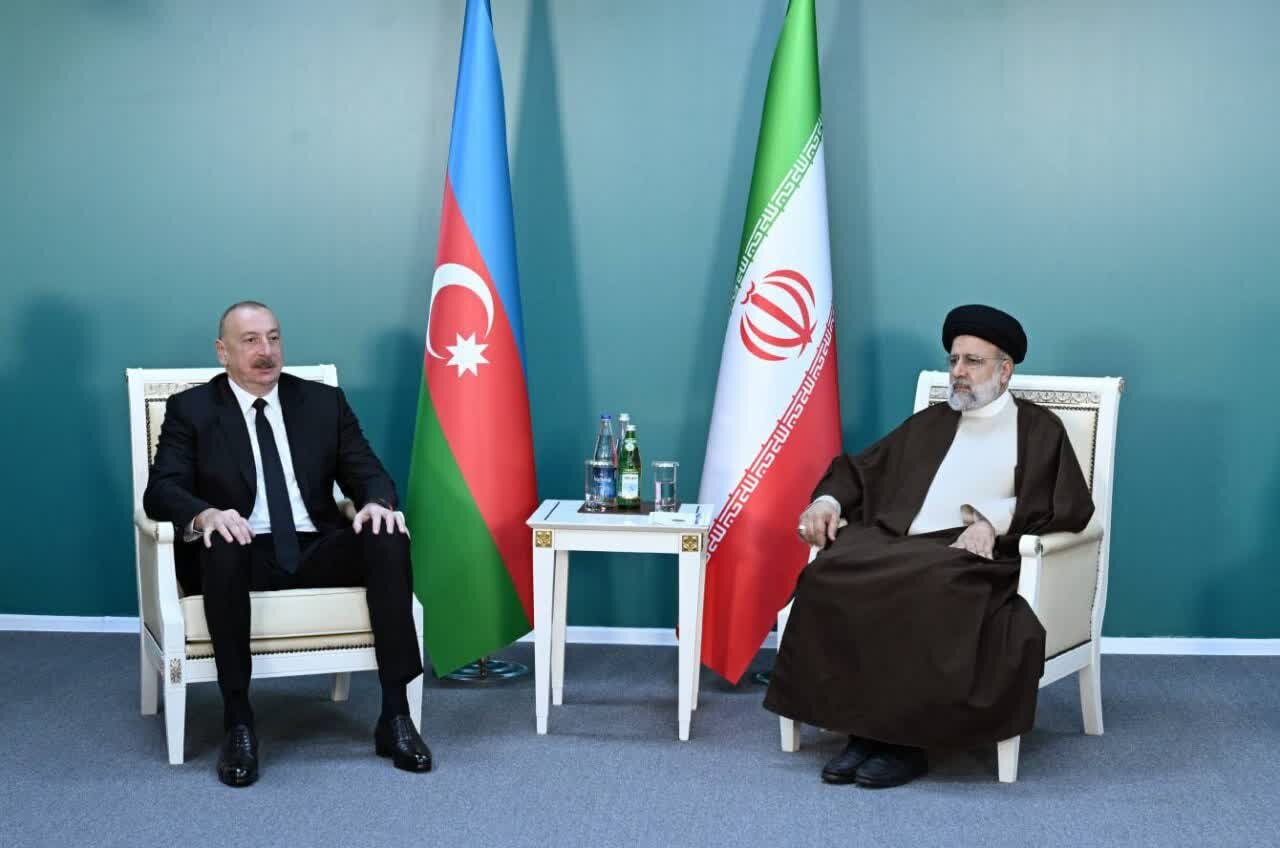 دیدار رؤسای جمهوری اسلامی ایران و جمهوری آذربایجان + عکس