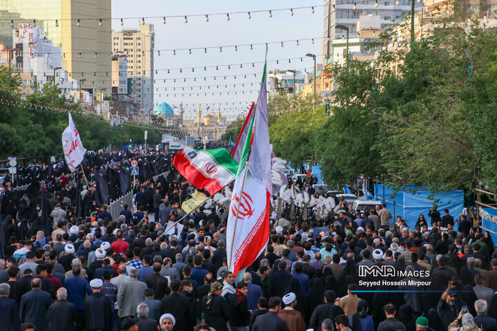 Solemn Funeral Ceremony Held in Tabriz for Martyred Iranian President and Foreign Minister
