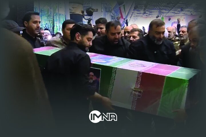 فیلم| لحظه ورود پیکر رئیس‌جمهور به دانشگاه تهران