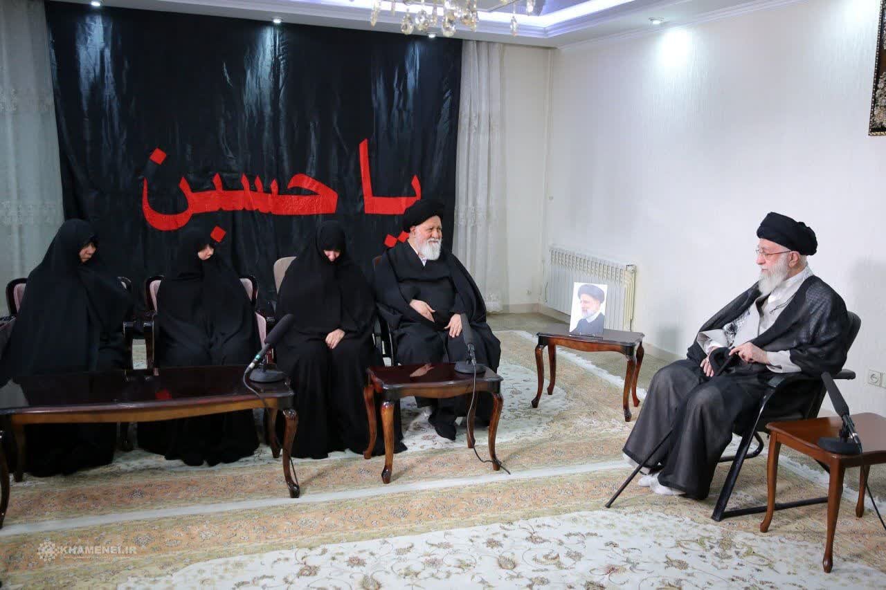 Headline: Leader Khamenei Visits Raeisi Family, Pays Tribute to Late President