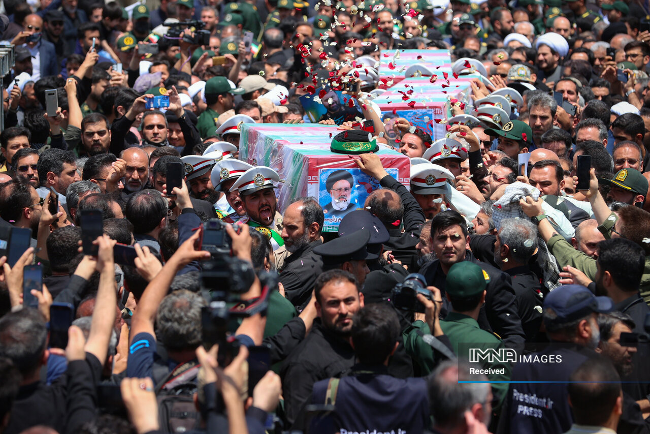 President Ayatollah Ebrahim Raeisi's Body Arrives in Mashhad for Funeral Ceremony