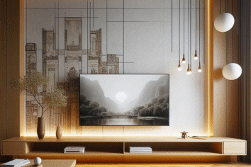 چوب ترمو، انتخابی هوشمندانه برای دکور پشت تلویزیون!