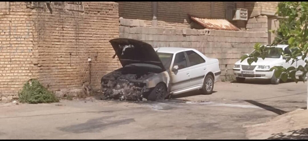 آتش زدن ماشین شورای شهر ایذه توسط افراد ناشناس