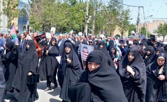 برگزاری راهپیمایی انزجار مردمی علیه جنایات صهیونیستها در آذربایجانغربی+عکس