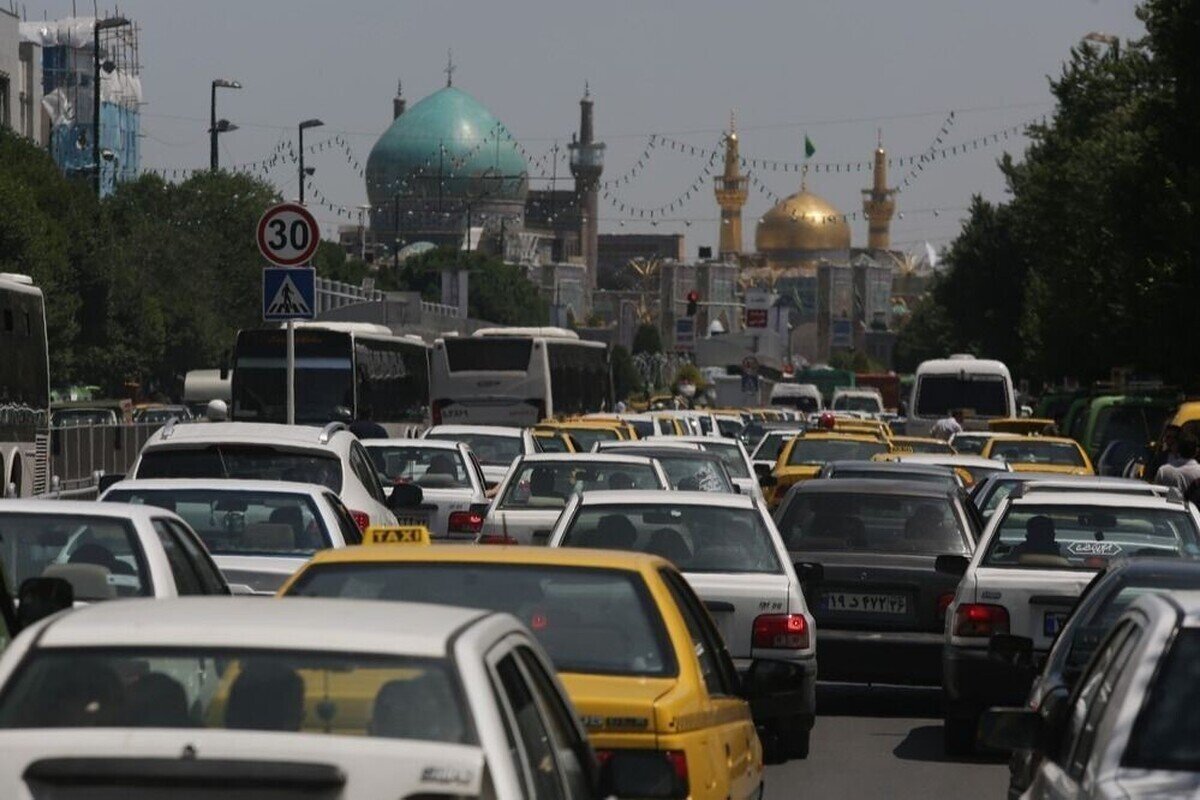 آخرین وضعیت ترافیکی پیرامون حرم رضوی در روز زیارتی امام رضا (ع)