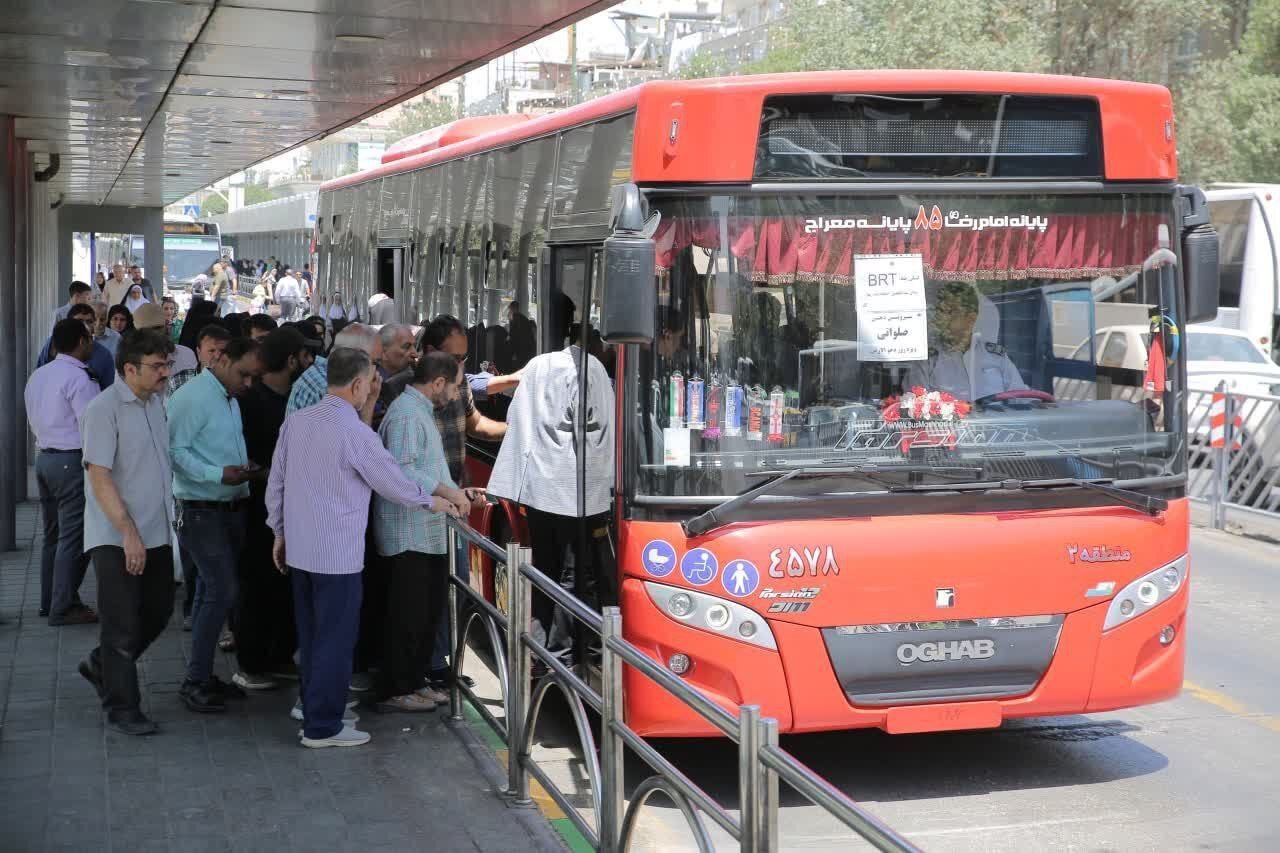 سرویس‌دهی رایگان ناوگان اتوبوسرانی مشهد در روز ۱۴ خرداد