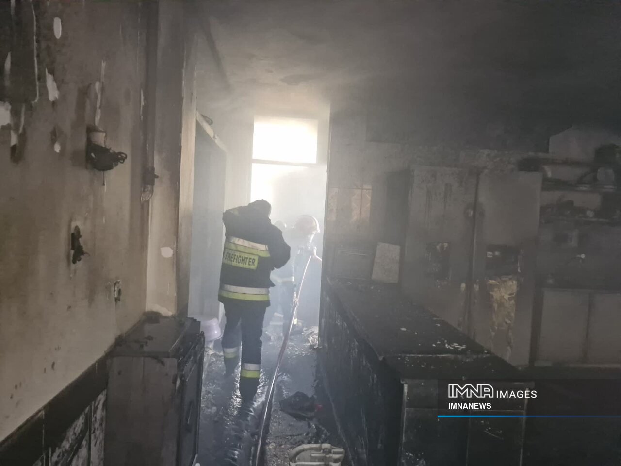 یک فوتی در حادثه آتش‌سوزی شهرکیان+تصاویر و فیلم