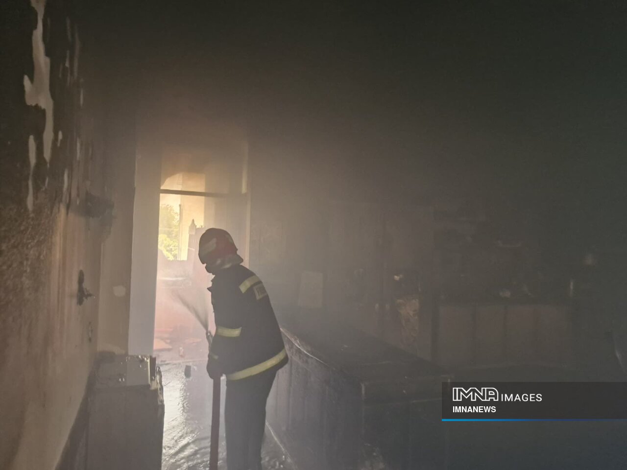 یک فوتی در حادثه آتشسوزی شهرکیان+تصاویر و فیلم