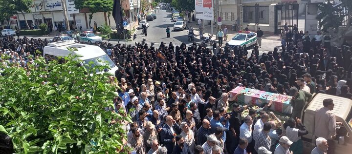 پیکر مطهر شهید «سعید آبیار» در کرج تشییع شد + فیلم