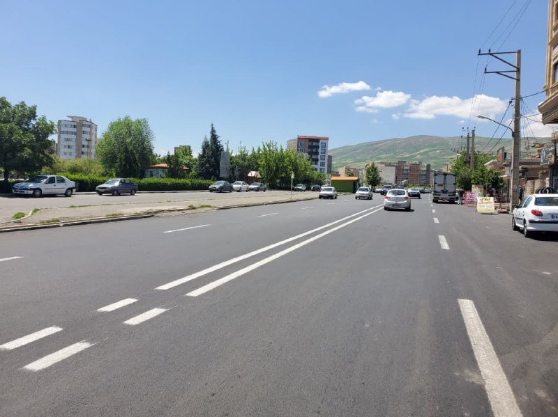 اتمام عملیات خط‌کشی محوری در خیابان‌های منطقه یک شهرداری ارومیه
