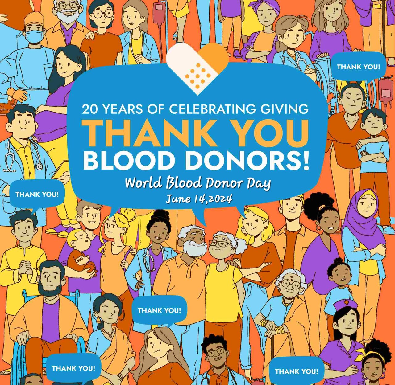 روز جهانی اهدای خون ۱۴۰۳ + تاریخچه، شعار و پوستر World Blood Donor Day