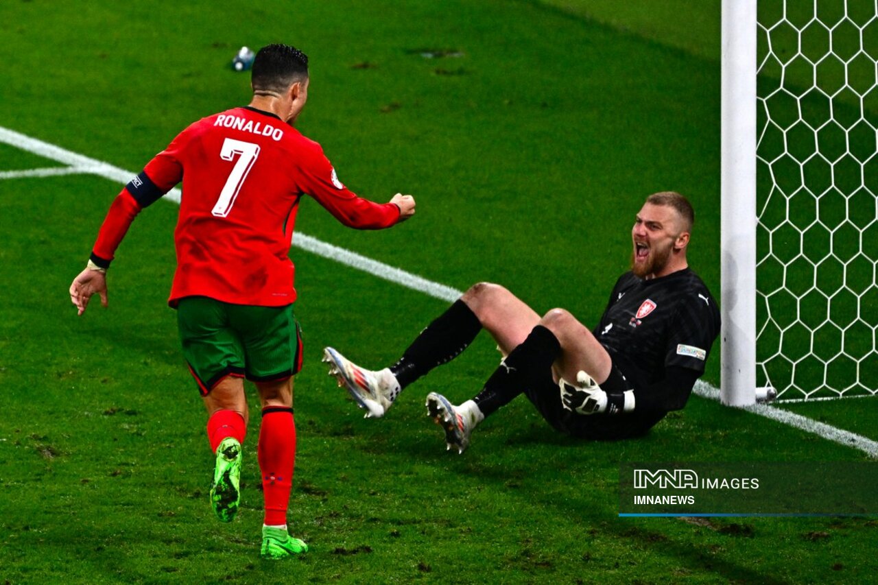 کریستیانو رونالدو با ثبت رکوردهای جدید در یورو ۲۰۲۴