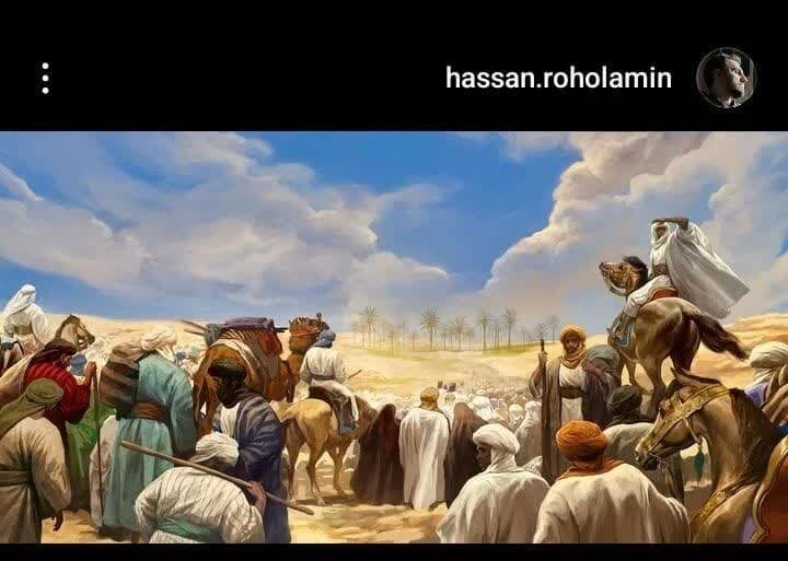 ۲ تصویر از نگارگر ایرانی در راه حرم امیرالمومنین(ع)