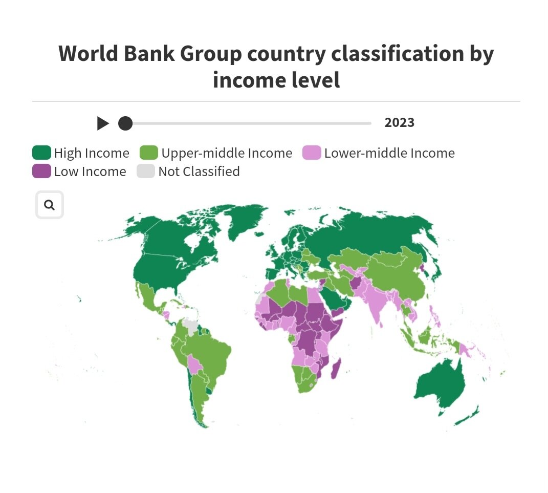 طبقه‌بندی کشورهای بانک جهانی بر اساس سطح درآمد برای ۲۰۲۵-۲۰۲۴ / رشد ۵ درصدی ایران