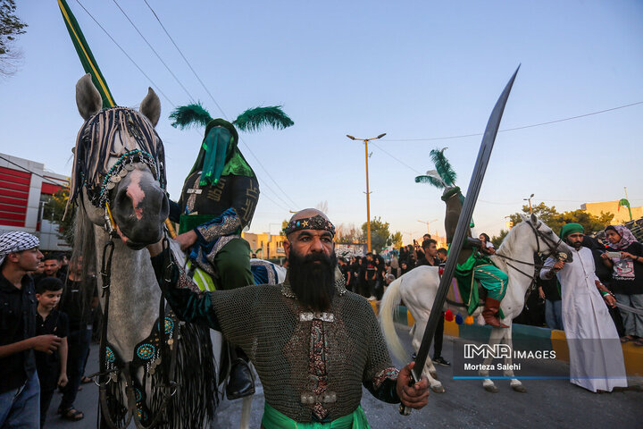 قافله نمادین ورود امام حسین(ع) به کربلا