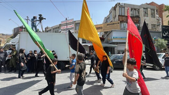 سوگواری تاسوعای حسینی در کرمانشاه همزمان با سراسر کشور