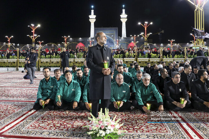 آیین خطبه خوانی شب عاشورا در حرم مطهر رضوی