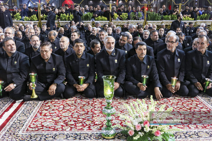 آیین خطبه خوانی شب عاشورا در حرم مطهر رضوی