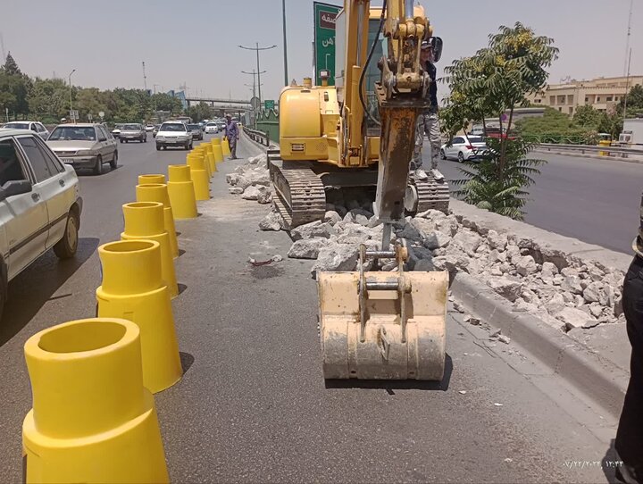 پیشرفت ۲۵ درصدی ایمن‌سازی بزرگراه شهید دستجردی