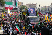فیلم | تشییع شهید اسماعیل هنیه در تهران