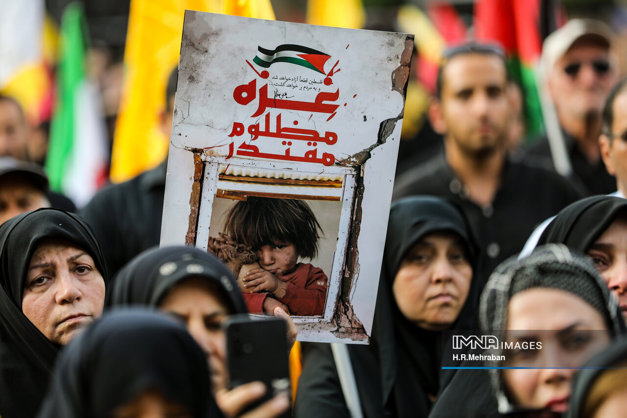 تجمع مردمی در محکومیت ترور شهید اسماعیل هنیه در میدان فلسطین تهران