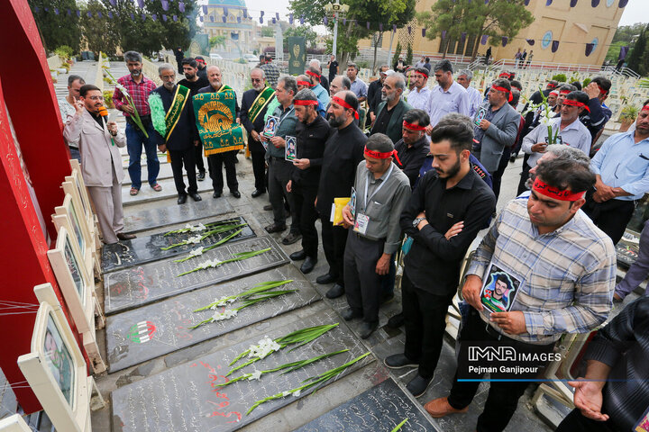 آیین بدرقه خادمان شهرداری اصفهان در اربعین حسینی