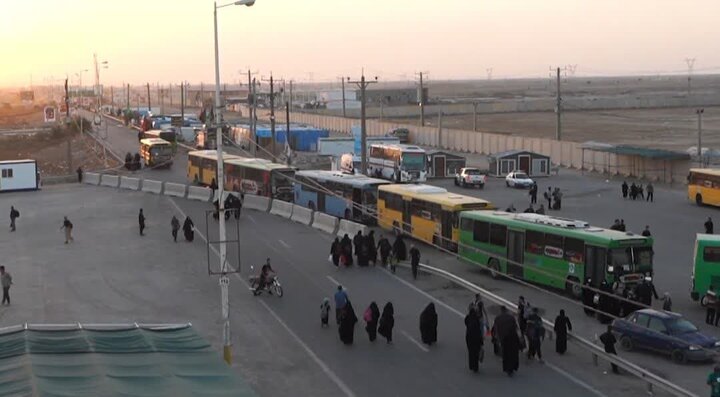 اعزام زائران اربعین حسینی با ۸۲۵ اتوبوس به شلمچه