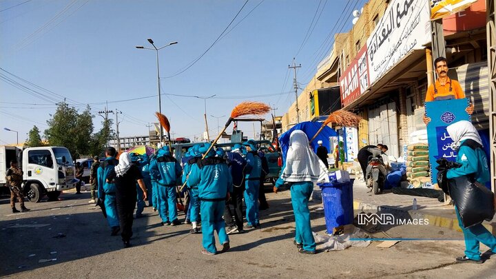 جمع‌آوری ۳۰۰ تن پسماند از شهر کربلا توسط شهرداری اصفهان