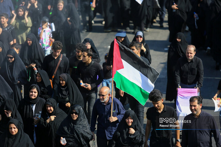 یاد فلسطین همراه با جاماندگان اربعین حسینی