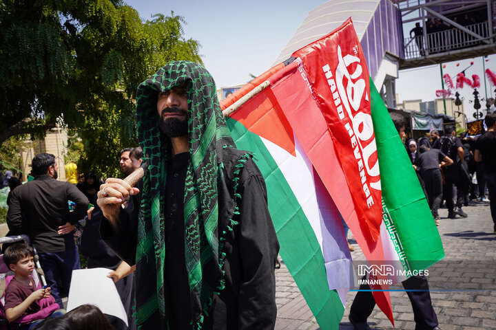 یاد فلسطین همراه با جاماندگان اربعین حسینی