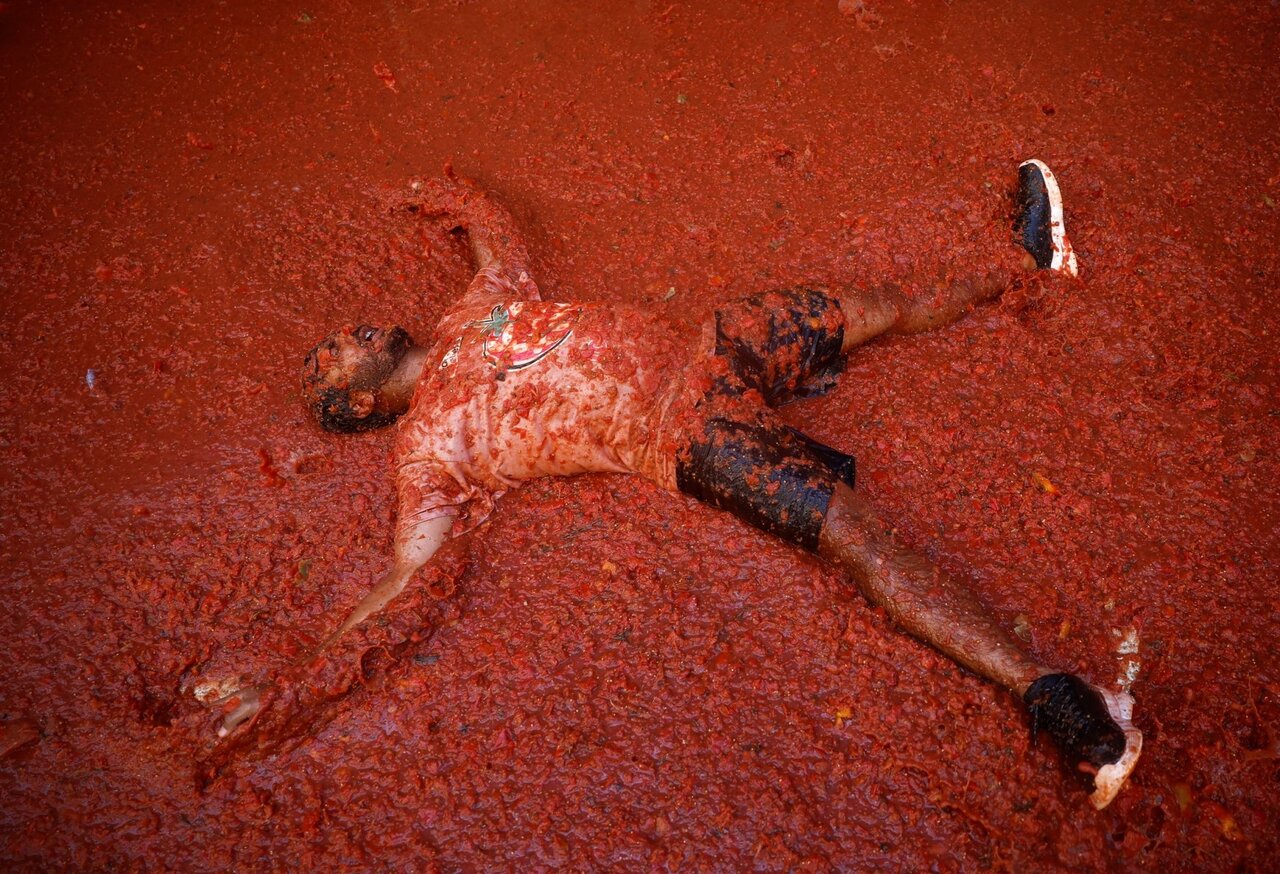 فستیوال گوجه فرنگی اسپانیا؛ بزرگترین نبرد غذایی جهان + عکس